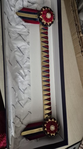 Stunning red and gold - gold, browband