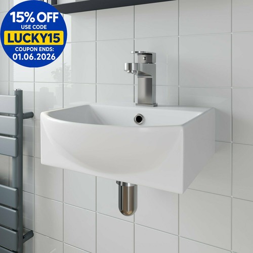 Bathroom wall hung basin hand - wall,