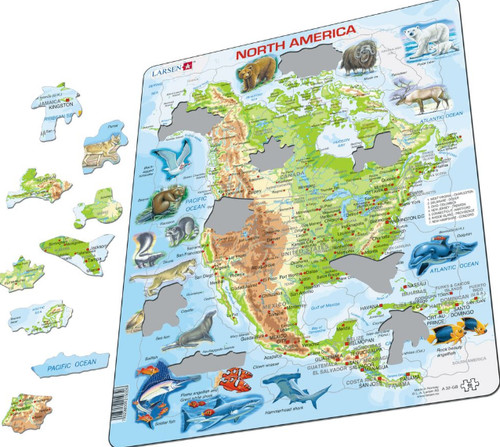 Map north america with - of,