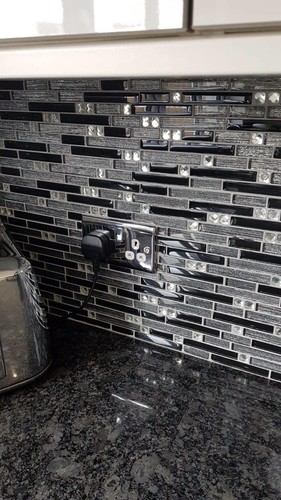 Black shimmer crystal - black, &