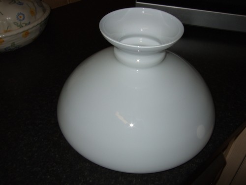 Opaque milk glass oil lamp - opaque,