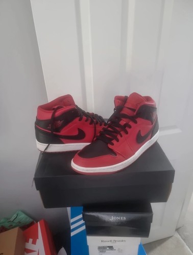 Jordans red and black - and,