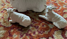 Shebeg Unglazed pair of lambs