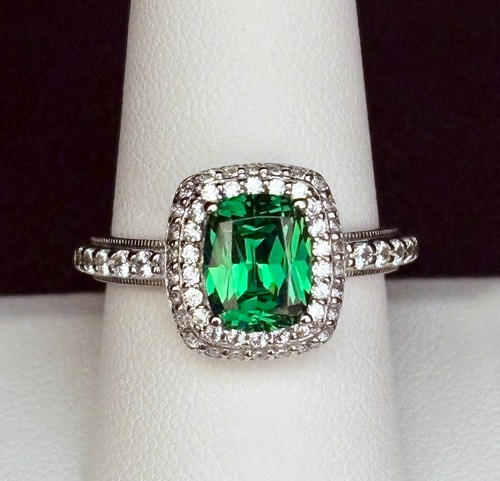 Tacori cushion cut green - cushion,