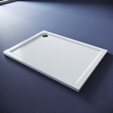 Slimline Shower Tray Square/Rectangle For Enclosure Door Screen Free Waste