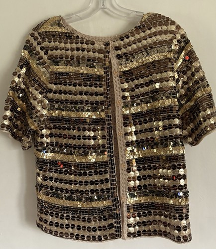 Berkertex knit gold sequins - gold,