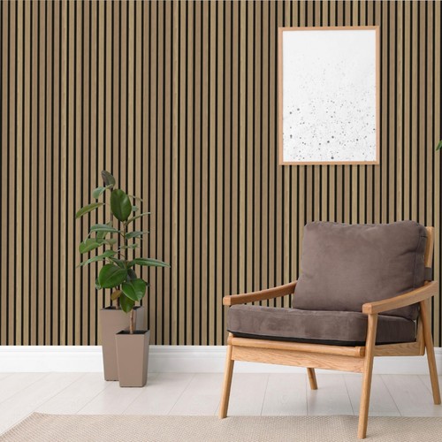 Wooden wall panels wide - wooden, slat