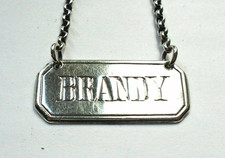 RARE 1888 VICTORIAN SOLID STERLING YORKSHIRE SILVER BRANDY NOGGIN LABEL