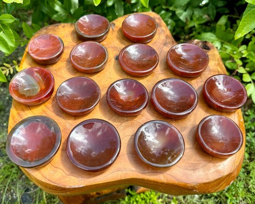 Carnelian crystal bowl - bowl:, 2"