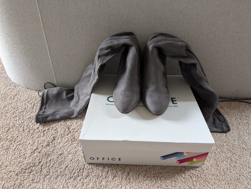 Office grey faux suede - grey,