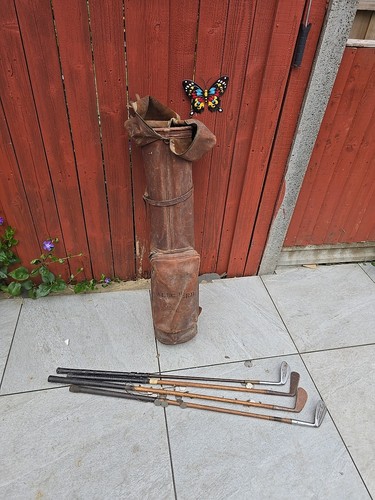 Vintage golf bag real leather - vintage,