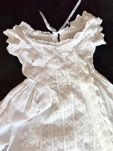 Vintage babies white cotton - white,