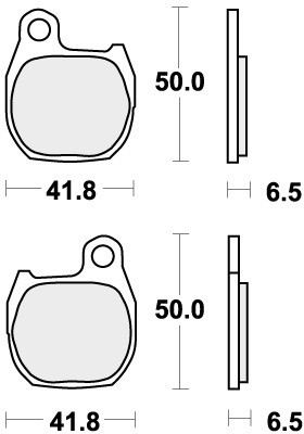 Sbs brake pads - front, for