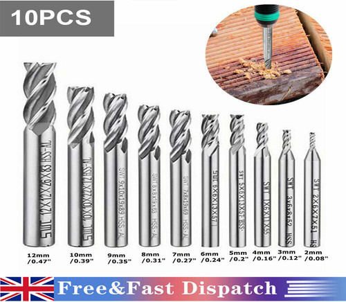 10pcs slot flute end mill - 10pcs, 4
