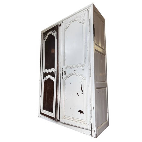Antique french oak armoire - oak,