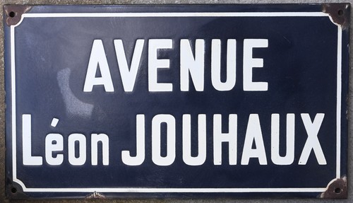 Old french enamel street road - old,