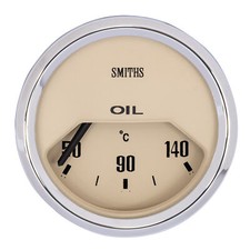 Smiths Classic Electrical Oil Temp Gauge - Chrome Bezel / Magnolia Dial Face