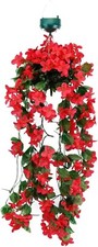 Solar Powered LED Hanging Decorative Flower Lights, Outdoor IP44 Waterproof