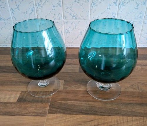 Pair vintage empoli blue - of,