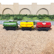 HORNBY DUBLO 3 RAIL TANK WAGONS POWER / SHELL / ROYAL DAYLIGHT   FREE POST