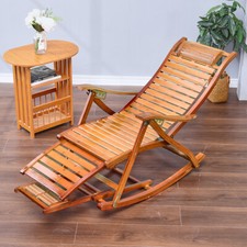 Folding Bamboo Rocking Chair