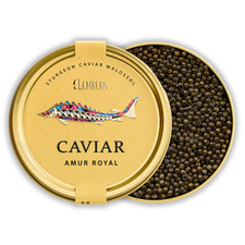 GOLD LABEL 200g Black Caviar Sturgeon FREE DELIVERY ИКРА ЧЕРНАЯ ОСЕТР Amur Royal