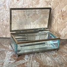 Vintage Brass & Etched Beveled