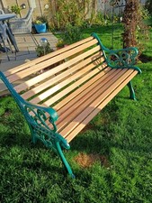 Garden Bench/Seat - Genuine Vintage Cast Iron Patio & Garden Furniture. Heavy