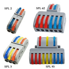 In line Electrical Connector Wire Block Clamp Terminal Cable Reusable SPL2/3/6/9