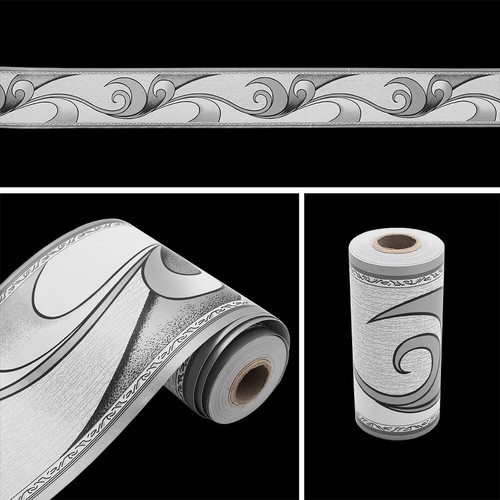 Grey floral wallpaper wall - floral,