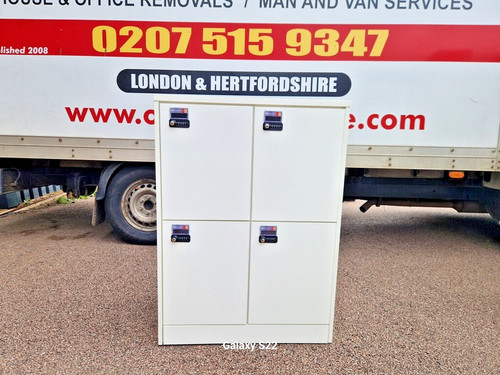 Wooden security white locker - wooden,