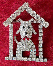 Butler & Wilson silver dog