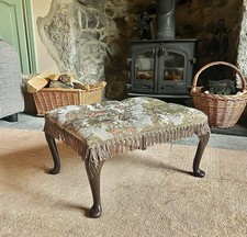Vintage 90s Footstool Floral