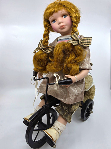 Vintage porcelain girl doll - girl,