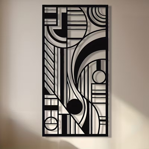 Abstract geometric metal wall - geometric,