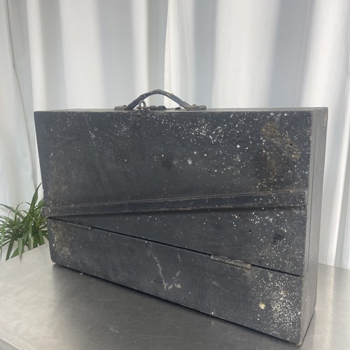 Vintage wooden tool box - wooden,