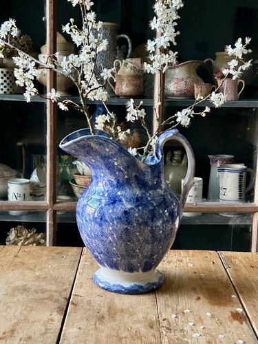 Blue and white - and, sponge