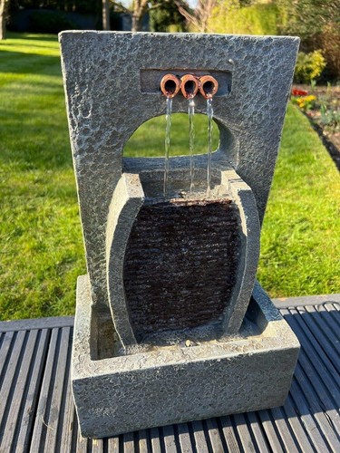 Waterfall solar water feature - waterfall,