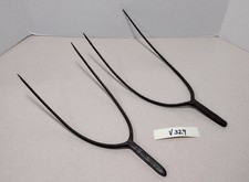 2 Vintage 2-Tine Hay Pitch
