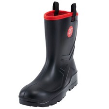 Supertouch PU Rigger Steel Toe Safety Wellington Waterproof Boot Black