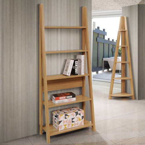Riva ladder bookcase oak - bookcase, in