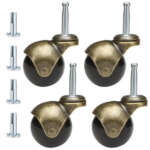 Antique brass casters with - antique,