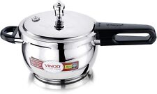 Vinod Splendid Plus Pressure Cooker Stainless Steel Glass Lid Handi Pot StoveTop
