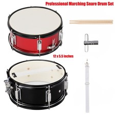 Professional Marching Snare Drum & Drum Stick & Strap & Wrench Kit 12 x 5.5 inch