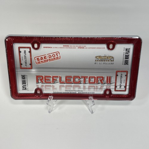 Chrome license plate frame red - frame,