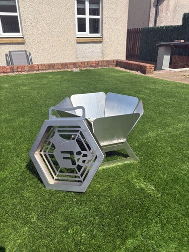 Hexagonal stainless steel fire - stainless,