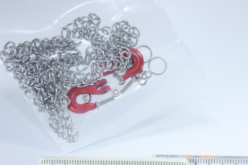Chain with hook red - with,