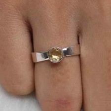 Citrine~ Solid 925 Sterling