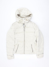 Zara Women Ivory Puffer Jacket