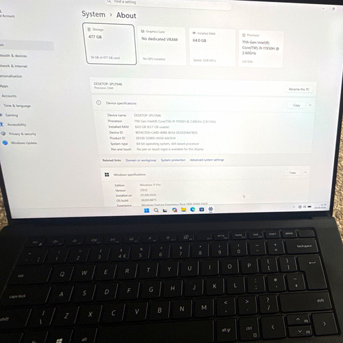 Dell precision 5560 11th - i9,
